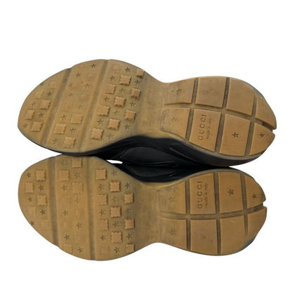 Gucci Lytton Leather Logo Low Cut Sneakers 7 26cm (10.24in) Equivalent Black