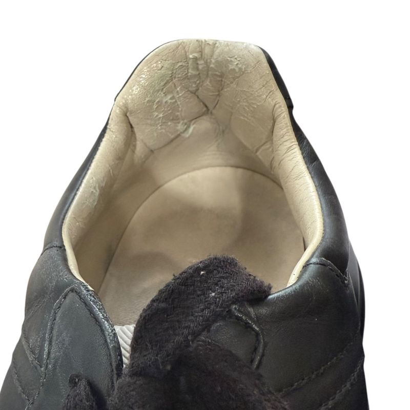 Gucci Lytton Leather Logo Low Cut Sneakers 7 26cm (10.24in) Equivalent Black