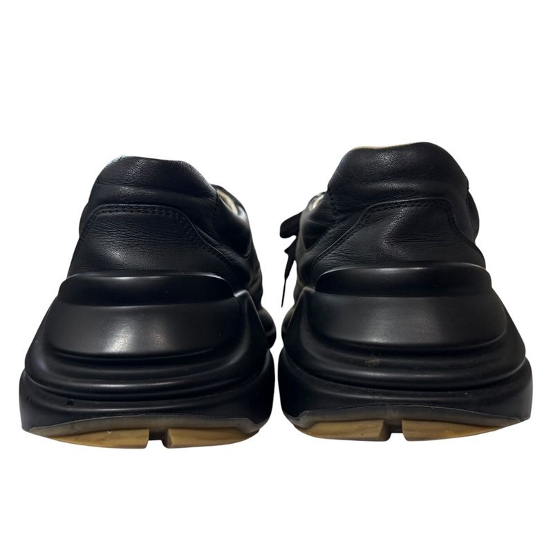 Gucci Lytton Leather Logo Low Cut Sneakers 7 26cm (10.24in) Equivalent Black