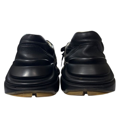 Gucci Lytton Leather Logo Low Cut Sneakers 7 26cm (10.24in) Equivalent Black