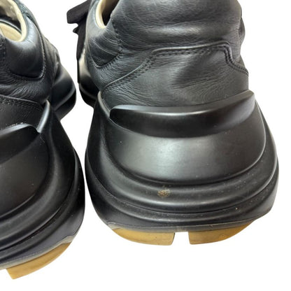 Gucci Lytton Leather Logo Low Cut Sneakers 7 26cm (10.24in) Equivalent Black