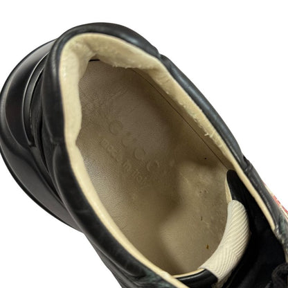 Gucci Lytton Leather Logo Low Cut Sneakers 7 26cm (10.24in) Equivalent Black