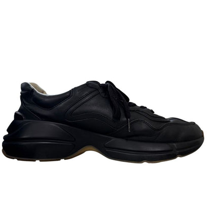 Gucci Lytton Leather Logo Low Cut Sneakers 7 26cm (10.24in) Equivalent Black