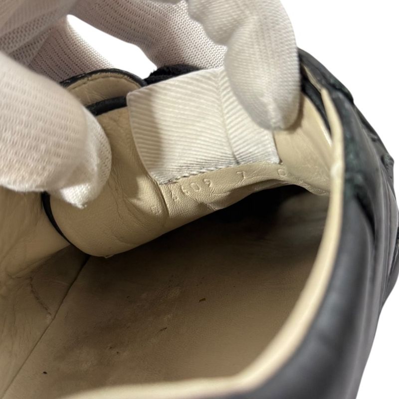 Gucci Lytton Leather Logo Low Cut Sneakers 7 26cm (10.24in) Equivalent Black