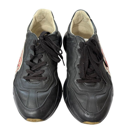 Gucci Lytton Leather Logo Low Cut Sneakers 7 26cm (10.24in) Equivalent Black