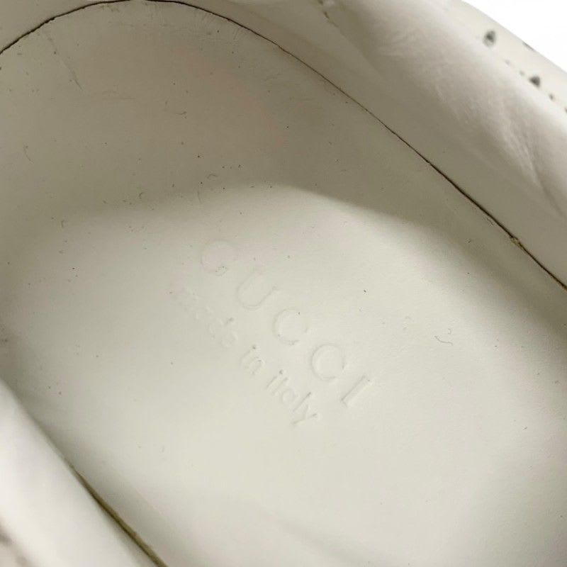 Gucci Sneakers Shoes Leather White GG Embossed Interlocking G Logo