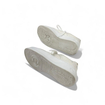 Gucci Sneakers Shoes Leather White GG Embossed Interlocking G Logo
