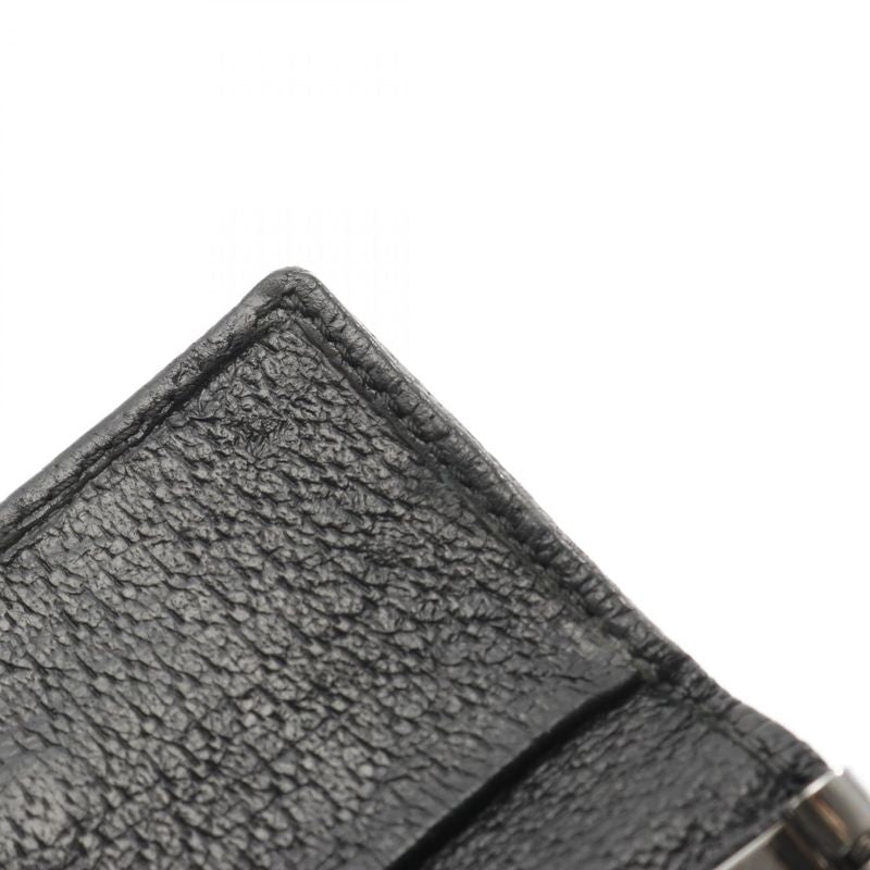 Gucci Key Case GG Canvas 127048 Black Canvas Leather 6-Rib Key Case Ladies Used