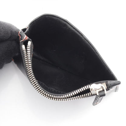 Balenciaga Coin Case Card Case Black Red Leather Card Case Ladies Used B