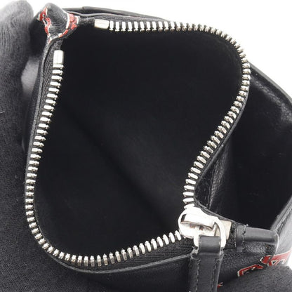 Balenciaga Coin Case Card Case Black Red Leather Card Case Ladies Used B