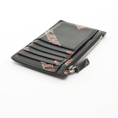 Balenciaga Coin Case Card Case Black Red Leather Card Case Ladies Used B