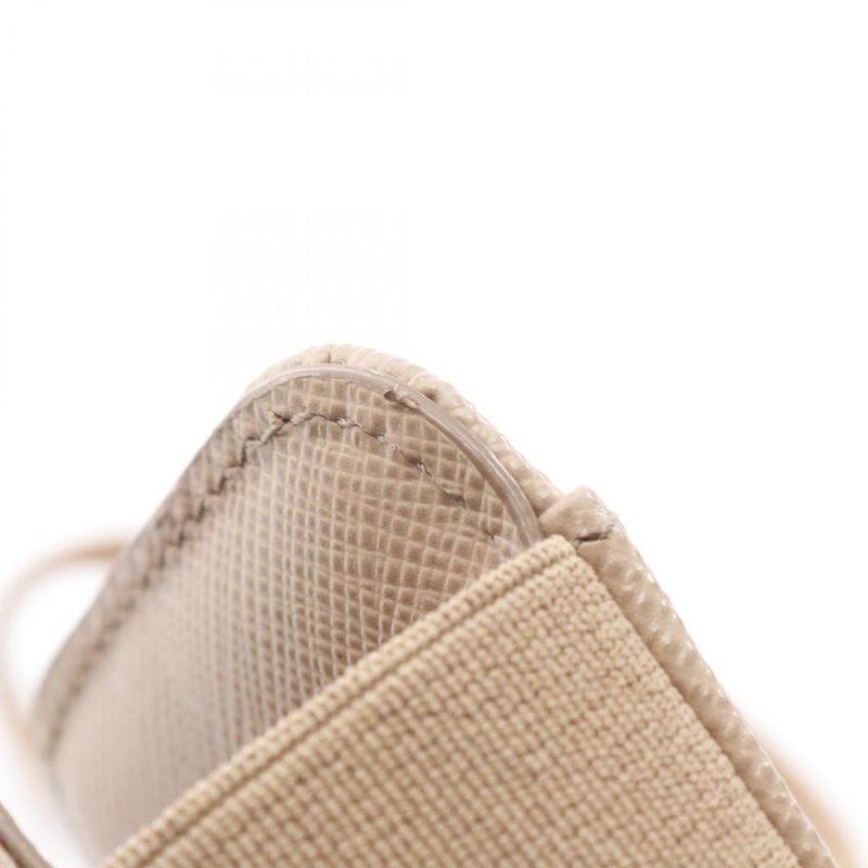 Prada Cell Phone and Smartphone Accessories Saffiano Triang 1zt019 Beige