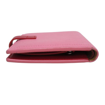 Good Bottega Veneta Nappa Leather Compact Wallet Bifold Wallet Pink Ladies Used