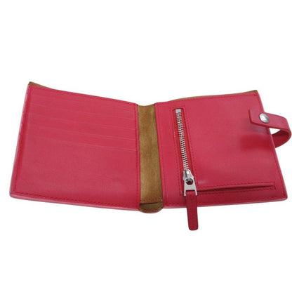 Good Bottega Veneta Nappa Leather Compact Wallet Bifold Wallet Pink Ladies Used
