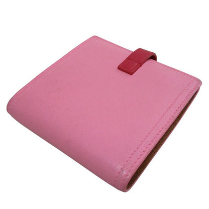 Good Bottega Veneta Nappa Leather Compact Wallet Bifold Wallet Pink Ladies Used
