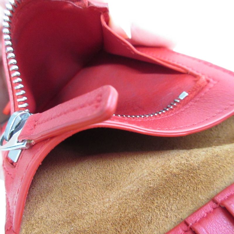 Good Bottega Veneta Nappa Leather Compact Wallet Bifold Wallet Pink Ladies Used