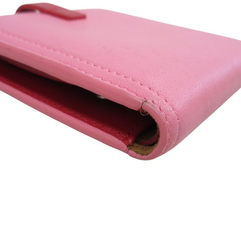 Good Bottega Veneta Nappa Leather Compact Wallet Bifold Wallet Pink Ladies Used