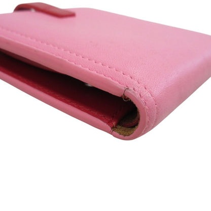 Good Bottega Veneta Nappa Leather Compact Wallet Bifold Wallet Pink Ladies Used