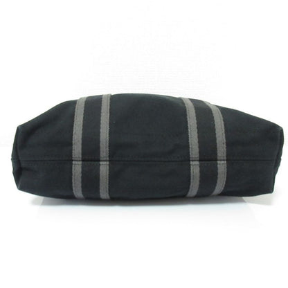 Good Hermes Fourre Tout Cabas Canvas Tote Bag Black Women's Used