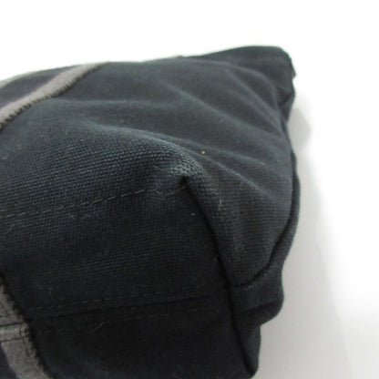 Good Hermes Fourre Tout Cabas Canvas Tote Bag Black Women's Used