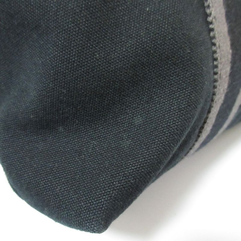 Good Hermes Fourre Tout Cabas Canvas Tote Bag Black Women's Used