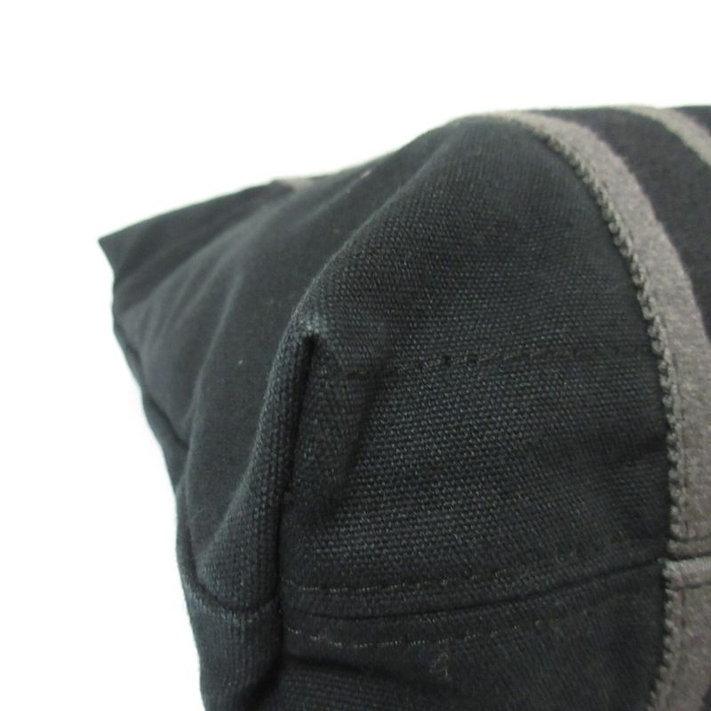 Good Hermes Fourre Tout Cabas Canvas Tote Bag Black Women's Used