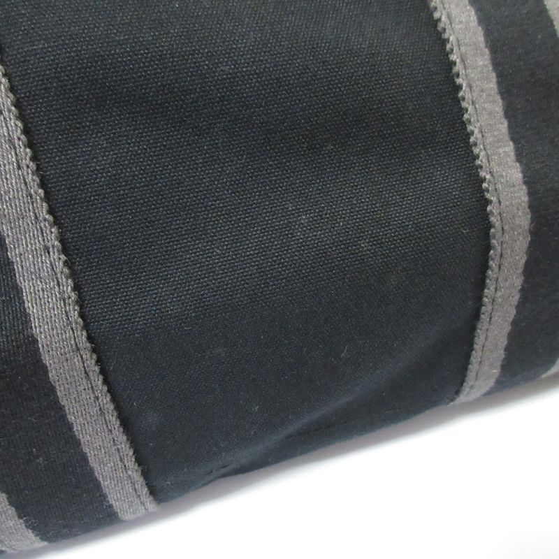 Good Hermes Fourre Tout Cabas Canvas Tote Bag Black Women's Used