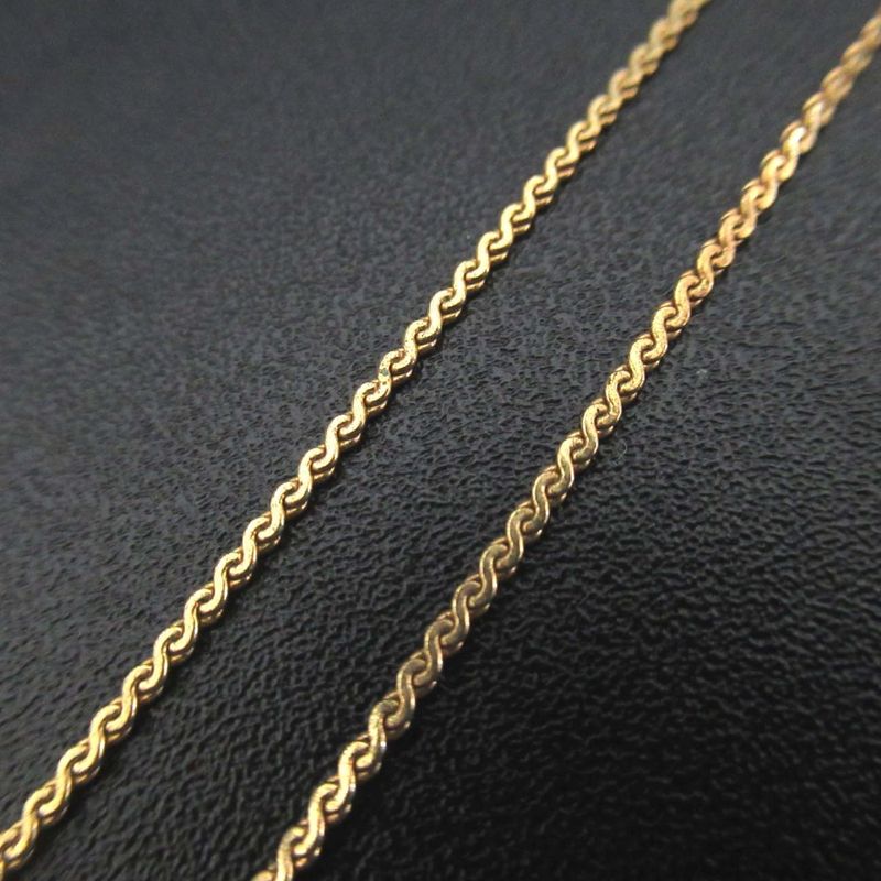 Good Christian DIOR GP CD Logo Necklace Gold Color Ladies Used