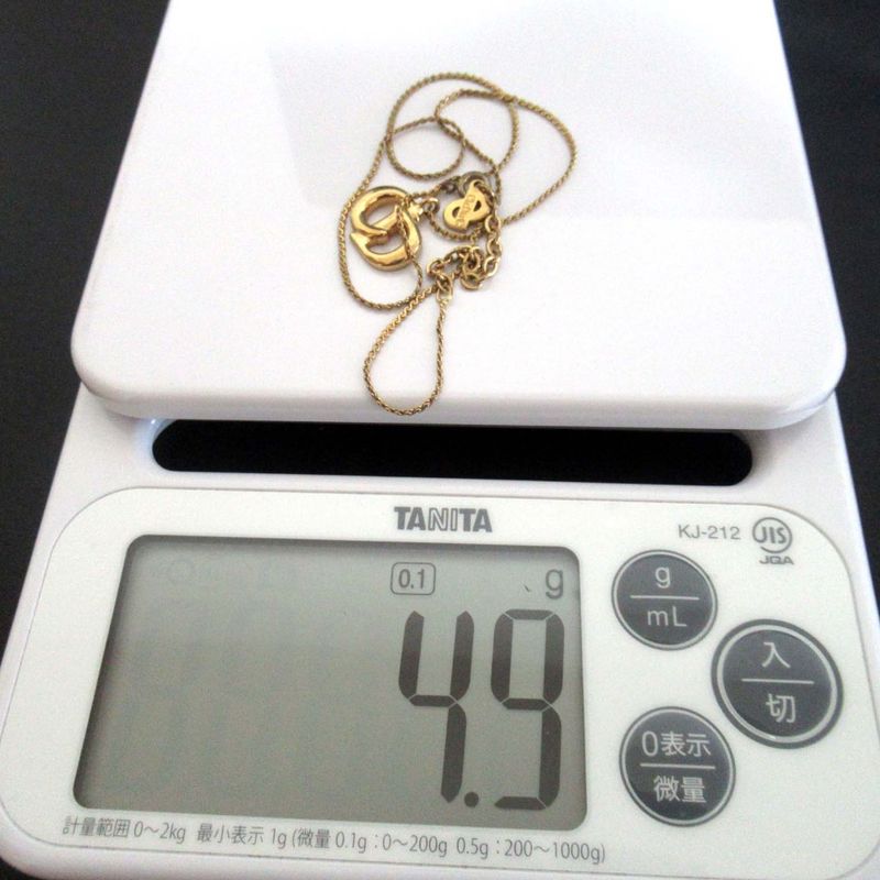 Good Christian DIOR GP CD Logo Necklace Gold Color Ladies Used