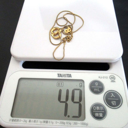 Good Christian DIOR GP CD Logo Necklace Gold Color Ladies Used