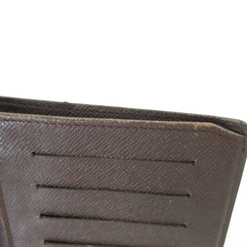Louis Vuitton Damier Ebène Porte-tresor Etui Papier Trifold Wallet N61202 Brown