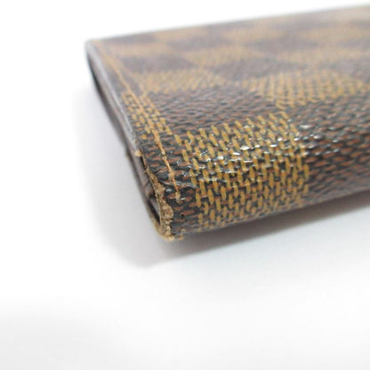 Louis Vuitton Damier Ebène Porte-tresor Etui Papier Trifold Wallet N61202 Brown
