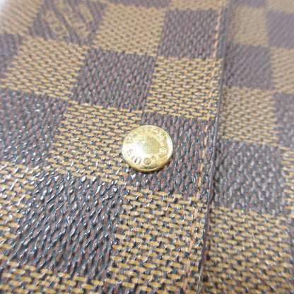 Louis Vuitton Damier Ebène Porte-tresor Etui Papier Trifold Wallet N61202 Brown