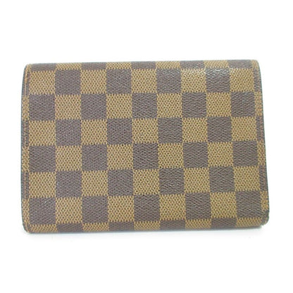 Louis Vuitton Damier Ebène Porte-tresor Etui Papier Trifold Wallet N61202 Brown