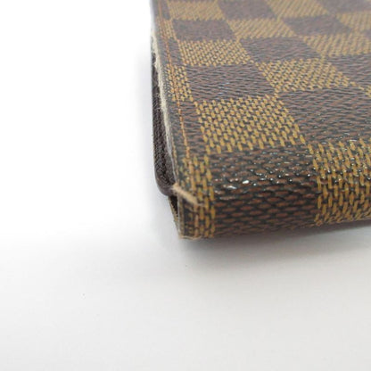 Louis Vuitton Damier Ebène Porte-tresor Etui Papier Trifold Wallet N61202 Brown
