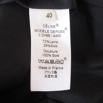 Celine Phoebe Period Wool And Silk Knee Length Skirt 40 Black Women Used