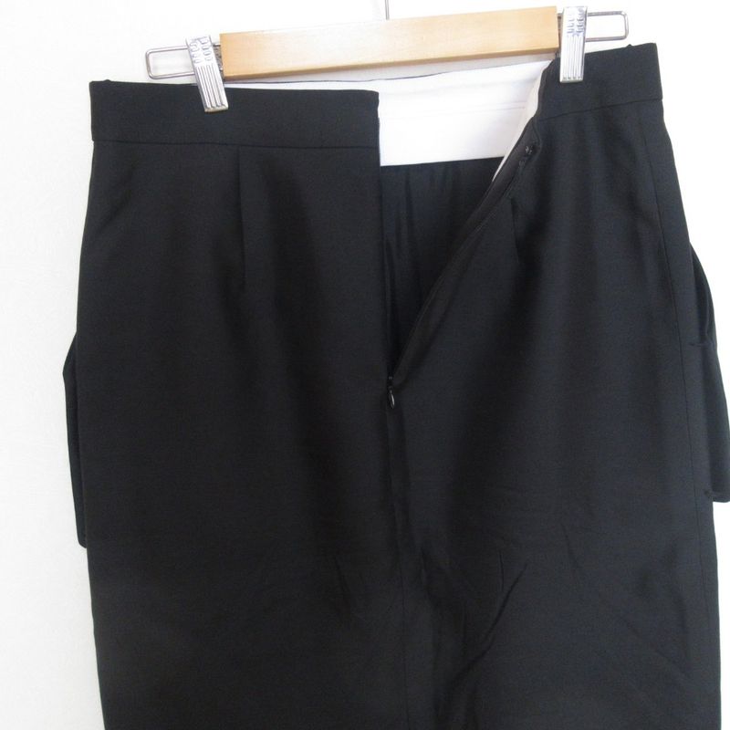 Celine Phoebe Period Wool And Silk Knee Length Skirt 40 Black Women Used