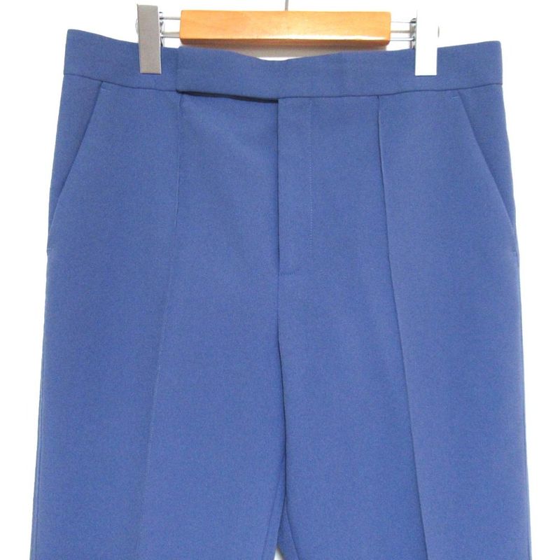 Celine Phoebe Period Center Press Slacks Pants Size 40 Blue Ladies Used