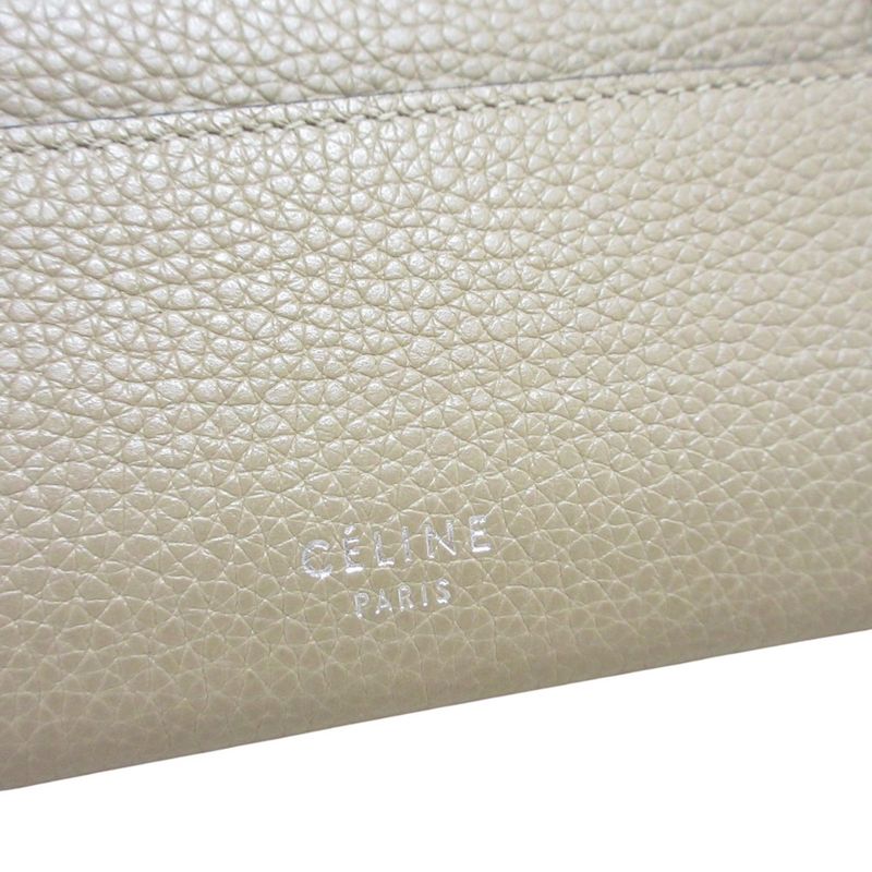 Celine Phoebe Period Large Flap Multi Function Leather Long Wallet Long Wallet