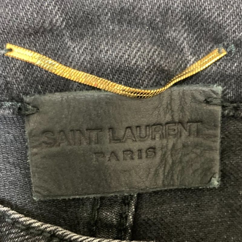 Saint Laurent Paris D04 W/sk-Hw Skinny Denim Pants Jeans Size 25 Black Women