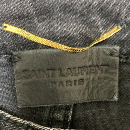 Saint Laurent Paris D04 W/sk-Hw Skinny Denim Pants Jeans Size 25 Black Women
