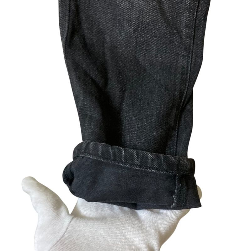 Saint Laurent Paris D04 W/sk-Hw Skinny Denim Pants Jeans Size 25 Black Women