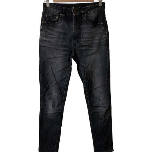 Saint Laurent Paris D04 W/sk-Hw Skinny Denim Pants Jeans Size 25 Black Women