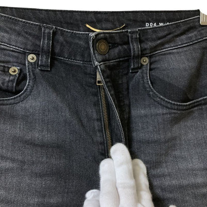 Saint Laurent Paris D04 W/sk-Hw Skinny Denim Pants Jeans Size 25 Black Women