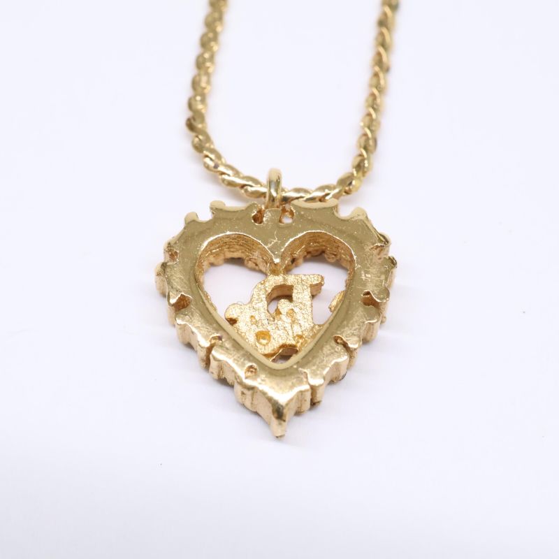 Christian DIOR Rhinestone Logo Heart Top