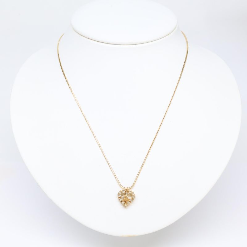 Christian DIOR Rhinestone Logo Heart Top