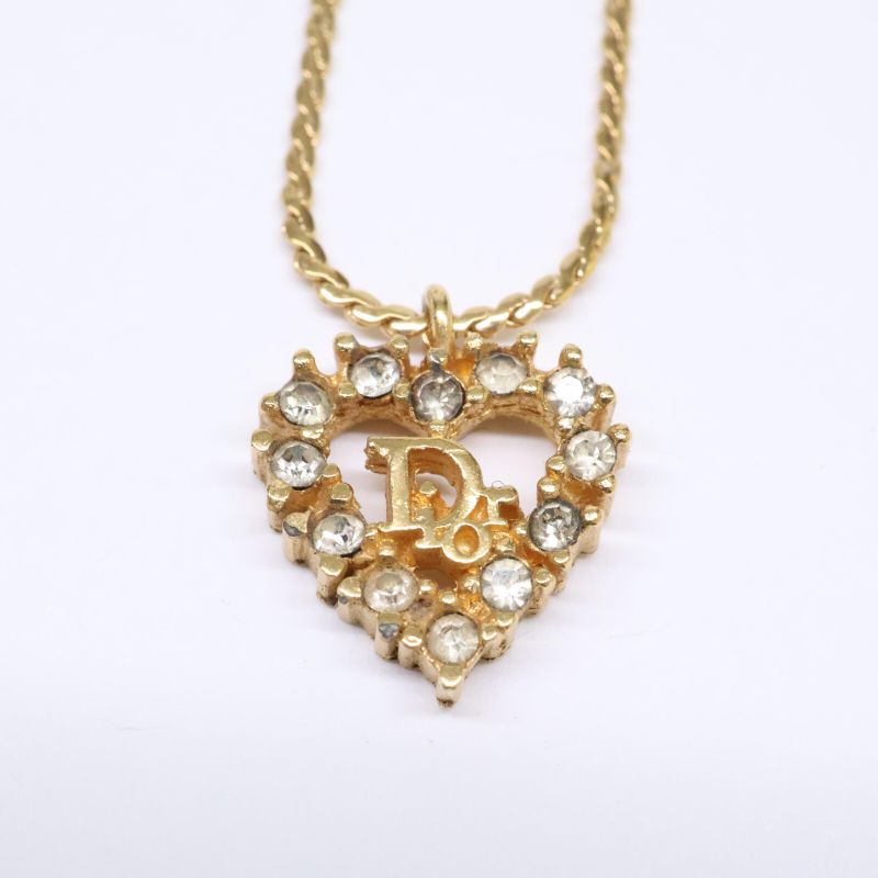 Christian DIOR Rhinestone Logo Heart Top