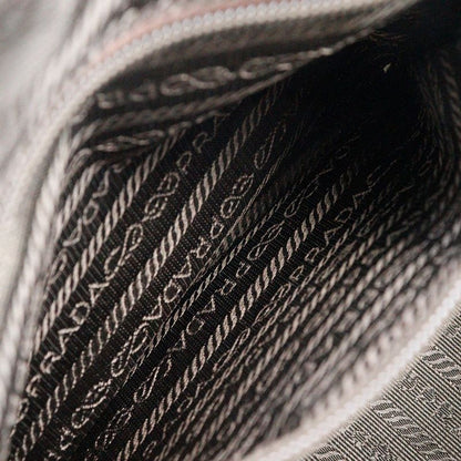 Prada Beaded Logo B3763 Nylon Brown Ladies Handbag