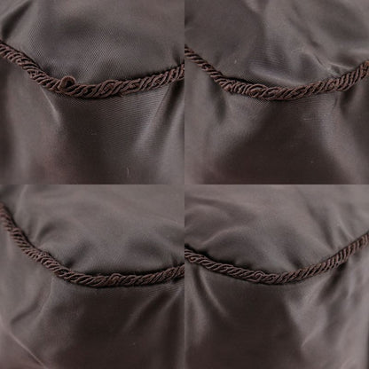 Prada Beaded Logo B3763 Nylon Brown Ladies Handbag