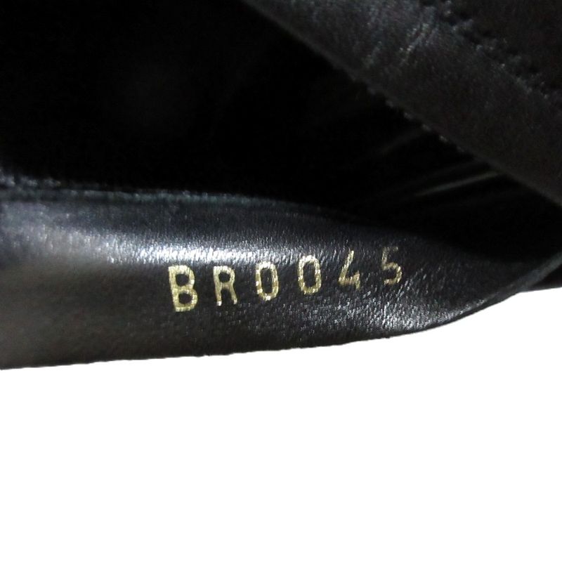 Louis Vuitton Leather Square Toe Side Zip Low Heel Long Boots Size 36 Approx